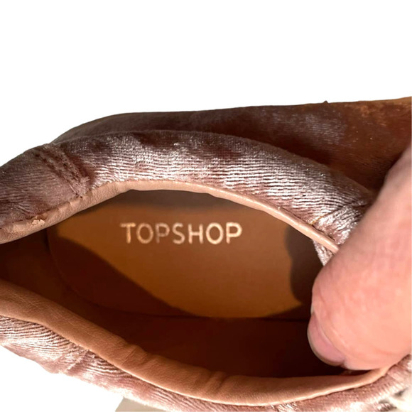 TOPSHOP WOMENS VELVET LACE UP SNEAKERS - Picture 7 of 8